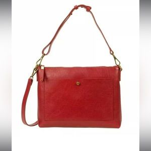 Red Madewell shoulder crossbody leather bag Pomegranate Red color new with tags